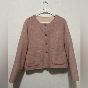 Botanique Pink Wool Jacket size‎ Large